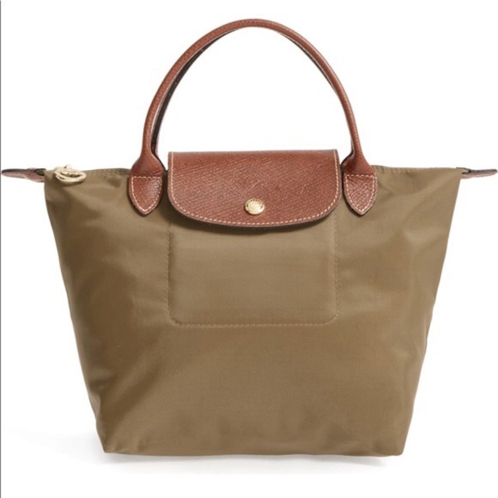 NWT Longchamp Le Pliage Original Large Shoulder Nylon Bag Tote IN Sand